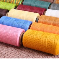 Polyester String Waxed Thread Cord 0.8MM Arts Craft Wax Cotton Cord String 150D 260M Leather Sewing Thread Leather Repair