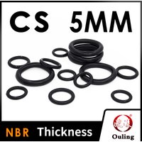Thickness CS5mm Black NBR Nitrile Rubber O-rings Seals Gasket Washer temperature resistant wear-resistant oring
