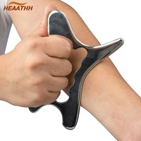 Outils de Énergie Gua Sha en Acier Inoxydable, Couteau de Grattage en Métal, Ohio eur pour Relaxer les Tissus Doux, SAP, Tête, Cou, Dos