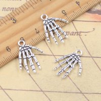 20pcs Charms Skull Claw 21x17mm Antique Silver Color Pendants Making DIY Handmade Tibetan Finding Jewelry