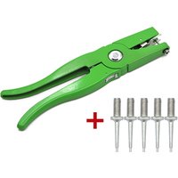 1 Pcs Ear Tag Pliers Livestock Cow Sheep Cattle Rabbit Identification Tool with 5 Pcs Ear Tag Nails Pliers Accessories