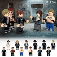 M8145 Gangster Axe Suit Hat Mr. Small Particle Assembled Building Block Toy