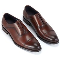 Italian Men's Genuine Leather Oxford Shoes Classic Breathable Gentleman Top Layer Cowhide Business Dress Shoes