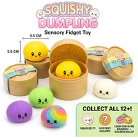 Kawaii 5.5cm Mini Dumpling Squishy Toy Cute Steamed Bun Soft Mochi Fidget Anti Stress Sensory Hand Toys Party Gift Novelty