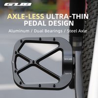 GUB GC078 Axleless Bike Pedal Aluminum Dual Bearing Pedals Steel Axle Road Road Folding Non-slip Cleat Bike Part Pedals