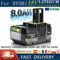 Akku-Bohrschrauber für Ryobi 18V Batterieplattform, 8000mAh Lithium-Ionen-Elektrowerkzeug, Werkstatt und Heimwerken