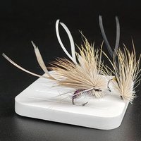Fly Fishing Mayfly Lure 5-Piece Set. Floating dry fly fishing lures, handcrafted to imitate mayfly insects. Effective for trout