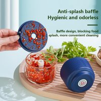 1Pc 8.8oz Electric Mini Garlic Chopper USB Meat Grinder Garlic Masher Machine Sturdy Durable Crushed Ginger Vegetable C