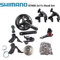 Shimano 105 R7000 2x11Speed Groupset R7100 Crankset Chain FD R7000 RD SS/GS 28T Road Bike Rim Groupset