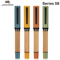 JINHAO 58 Wood Fountain Pen Luxury F EF Nib Writing Ink Pen Elegant Calligraphy ink Pens Office School Supplies Stationery image 4