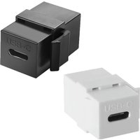 USB C Keystone Jack Inserts Adapter USB 3.1 Type-C Female to Female Insert Socket Coupler Connector for Wall Plate Outlet Panel