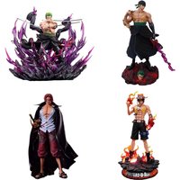 Jt Statue une pièce gamme complète Luffy Zoro Shanks figurine Anime Figure Pvc Statue Collection modèle chambre décoration cadeaux de noël
