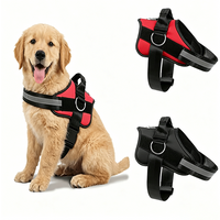 Reflective Nylon Pet Harness Anti-Pull Pet Harness for Small Medium Large Dogs with Handle Harness for Outdoor Walking Training