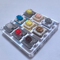 GATERON KS-33 9keys Tester Acrylic Low Profile Switch Linear Tactile Silent Mini Gaming Keyboard Subject To The Actual Product