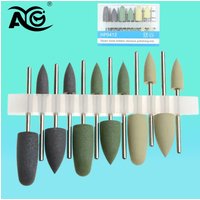 AG Dental Light Curing Polishing Set Dental Resin Base Acrylic Polishing Burs Kit Invisible Denture/Teeth NailPolishing Set
