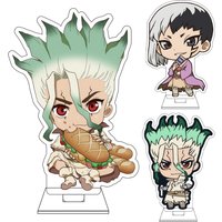 10CM Anime Dr.STONE Cosplay Cute Acrylic Figure Stand Plate Saionji Ukyo Ogawa Yuzuriha Ornaments Gifts