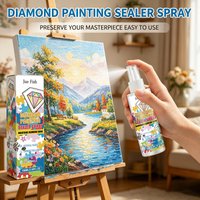 Diamond Painting Sealer Spray Anti-Yellowing Permanent Hold & Shine Effect Dustproof Diamond Art Crystal Clear Protective Spray