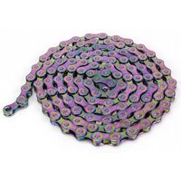 6/7/8Speed Bicycle Chain Rainbow Color 116 Links Bike Chain with Magic Buckle for MTB/BMX/Road Bike