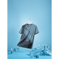 Summer men's casual versatile short sleeved T-shirt, trendy and breathable ice silk quick drying sports top, running shirt