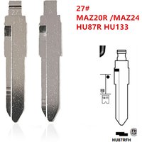 10pcs 27# MAZ20R Uncut Flip Metal Key Blade MAZ24 HU87R HU133 for Mazda Suzuki for KD Keydiy Xhorse VVDI Remotes Universal No.27