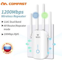 COMFAST AC1200 WiFi Extender 2.4G&5GHz Dual Band WiFi Repeater Home Router Wireless Signal Range Amplifier 4*3dBi Antennas AP