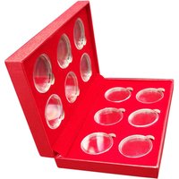 Commemorative Coin Storage Box Holder in Square Shape Constructed from PS with Smooth Touch and Clear Visibility