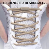Thickened No Tie Shoelaces Round Elastic Laces Without Ties Metal Buckle Shoelace Sneakers Quick Shoelaces Shoe Accessories