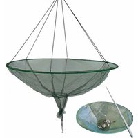 80/100cm Foldable Drop Net Fishing Landing Prawn Bait Crab Shrimp Pier Harbour Pond Mesh For Vertical Shore Use Catch Net