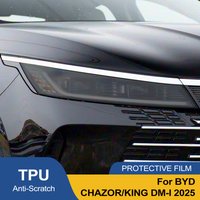 Smoke Black Pre Cut Car Headlight Protective Film For BYD CHAZOR/KING DM-I 2025 TPU PPF Anti-Scratch Auto Vinyl Wrapping Film