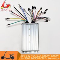 AliExpress NONE E-bike 1000W-3000W Sine wave controller 36V 48V 52V 60V 40A-60A for UART No.2 SW900 S866 LCD display E-scooter tricycle repair