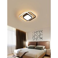 LED Ceiling Light,32W 2 Squares Modern Nordic Fashion White Black Aisle Lights for Stairs Hallway Porch Kitchen Warm Light 3000K