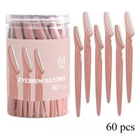 Eyebrow Trimmer 12/30/40/60PCS Brown Eyebrow Razor Safe Face Body Hair Removal Shaver Blades Woman Eyebrow Shaping Knife Razors