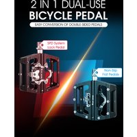 AliExpress West Biking WEST BIKING 2-In-1 Bicycle Pedals Self-Locking & Flat Platform Anti-slip CNC Aluminum MTB with DU Bearing for SPD Bike Accessory