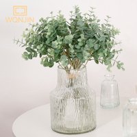 6PCS/lot Artificial Eucalyptus Leaves Christmas Decorations For Home Wreath Faux Fake Flowers Cake DIY Decor