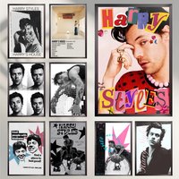 Singer HARRY STYLES Poster Self-adhesive Art Waterproof Paper Sticker Coffee House Bar Room Wall Decor