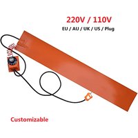 110V/220V Silicone Rubber Heating Pad Belt for Guitar Side Bending Electric Heater Plate Knob Temperature Controller Thermostat