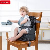 INSULAR Portable Foldable High-Cushion Baby Dining Chair with Non-Slip Base – Children's Travel Supply