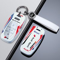 Racing Style Design Car Key Case Cover Key Auto Accessory For Audi A1 A3 8V A4 B8 B9 A5 A6 C7 A7 A8 Q3 Q5 Q7 S4 S6 S7 S8 R8 TT
