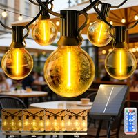 Solar Easter String Lights – 15M/20M/30M/50FT/65FT/100FT G40 Outdoor Decorative Lights for Easter, 8 Modes & 4 Brightness, 3 Tim
