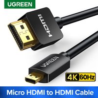 Ugreen Micro HDMI 4K/60Hz 3D Effect Micro Mini HDMI to HDMI Cable Male to Male For GoPro Sony Projector 1m 1.5m 2m 3m Mini HDMI