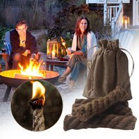Ignite Assist Hemp Rope,Camping Starting A Fire Using Charcoal To Ignite The Fire, Wax-Infused Hemp Tinders Rope For Outdoor Use