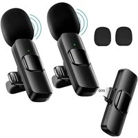 Mini Wireless Lavalier Microphone for iPhone Video Recording Live Streaming YouTube Tik - Portable Mobile Phone Microphone