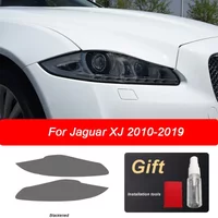 2 Pcs Car Headlight Protective Film Vinyl Transparent Black TPU Precut Sticker For Jaguar XJ X351 2010-2019 XJR XJL Accessories