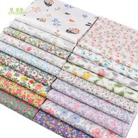 Chainho,Printed Twill Weave Cotton Fabric,Patchwork Cloth,DIY Sewing Quilting Material,Small Floral Series,4 Specification,CC081