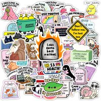 50Pcs Funny Snarky Meme Stickers Cartoon Decals Decoration DIY Notebook Fridge Phone Bike Laptop Guitar Graffiti Sticker Packs