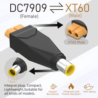 2025 New High Compatibility XT60 to DC7909 Adapter Converter Head DC Male Female No Wire Connector Plug ,for Electronic Projects