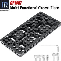 INNOREL CP1407 Multi-Functional Cheese Plate 14x7cm with ARRI Locating Holes 1/4" & 3/8" Threads for Camera Cage Slider