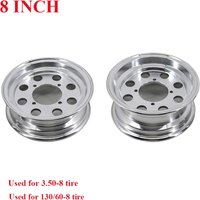 3.50-8'' Front Rear Rims for Monkey Bike Small Motorcycle Wheel Modified 8 Inch Electroplated Hub Adaptable 130/50-8 Tire Tyre
