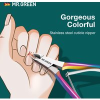 MR.GREEN Gorgeous Colorful Cuticle Nippers Cuticle Clippers Nail Manicure Scissors Trimmer Dead Skin Remover Stainless Stee Tool