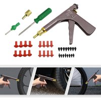 Tire Repair Gun Mushroom Plug Kit 16 Plugs Auto Bike Tubeless Tire Repair Gun Kit for Car Truck SUV Motorcycle